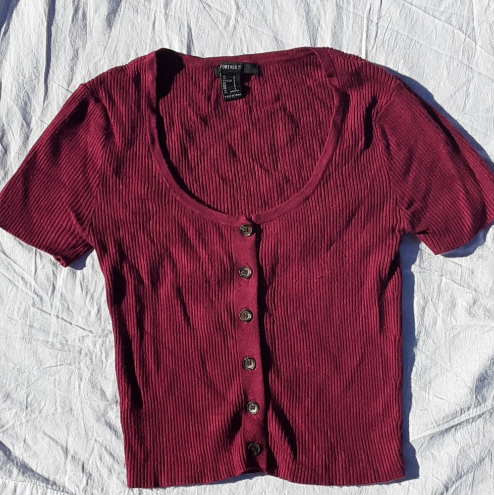 Burgundy crop top